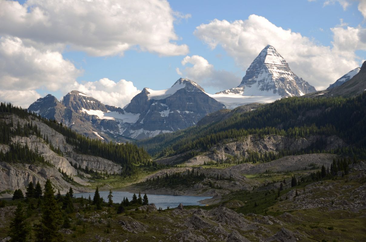 01 Lake Og, Mount Assiniboine, Naiset Point, Terrapin Mountain , Mount Magog From Just Before Og Lake On Hike To Mount Assiniboine